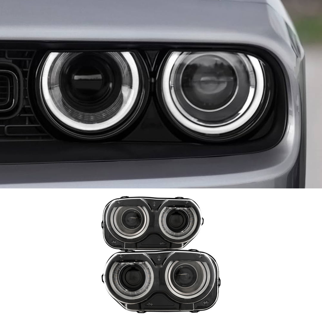 Par de faros delanteros HID/Xenón para Dodge Challenger 2015-2023 con bombillas