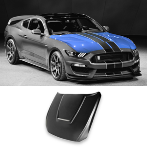 2015 - 2017 Ford Mustang / GT350 Style Aluminum Hood