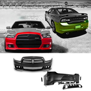 Kit de carrocería de parachoques delantero y trasero estilo SRT para Dodge Charger 2011-2014