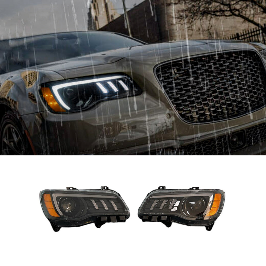 Pair 2011-2023 Chrysler 300 HID / LED RGB Multicolor Headlights