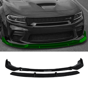 2015-2023 Dodge Charger / Rock Style Front Lip Gloss Black For Widebody