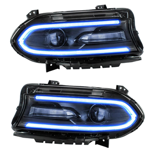 Pair 2015-2023 Dodge Charger / Headlights with LED RGB Style