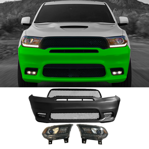 2014-2020 Dodge Durango / SRT Hellcat Style Front Bumper W/Fog Lights and Headlight Kit