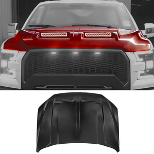 2015-2020 Ford F-150 / Raptor Style Dual Scoop Aluminum Hood