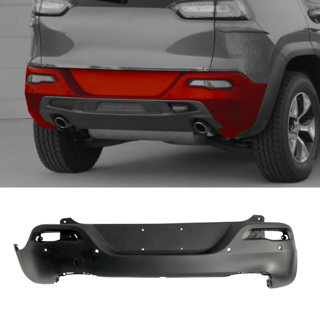 2014-2018 Jeep Cherokee / Trailhawk Style Rear Bumper Lower w/ Four Park Sensor Hole