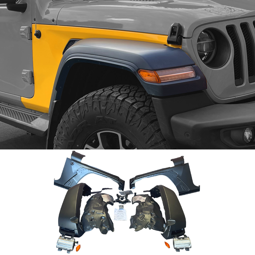 2018-2024 Jeep Wrangler JL / Front Fenders Steel with Flares Kit