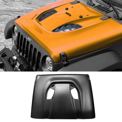 2007-2017 Jeep Wrangler JK / Offroad 10th Anniversary Style Steel Hood