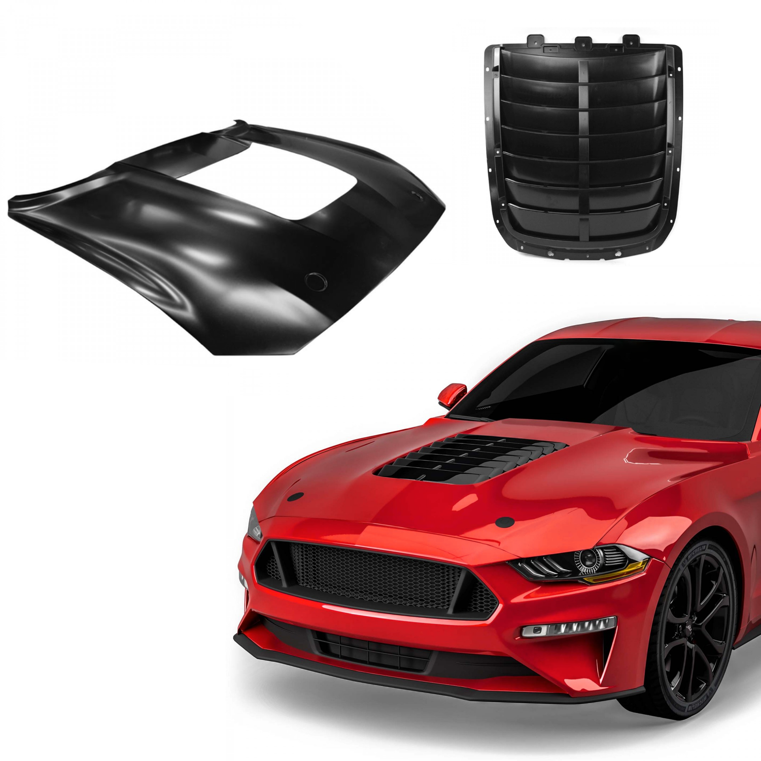 2018-2023 MP CONCEPTS GT500 STYLE MUSTANG ALUMINIUM HOOD / BONNET - Herrod  Performance