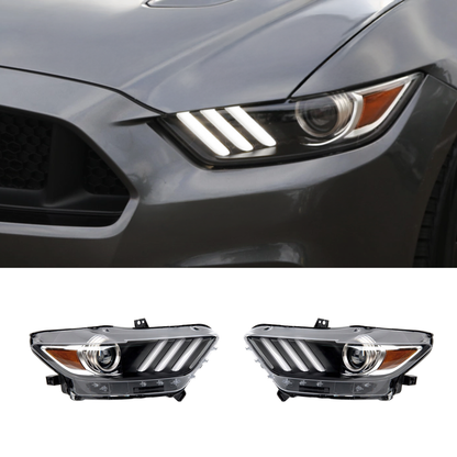 Pair 2015-2017 Ford Mustang / Headlights LED DRL