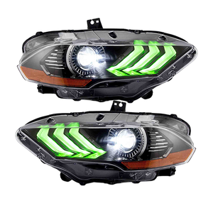 Pair 2018-2023 Ford Mustang / LED Headlights w/ RGB DRL