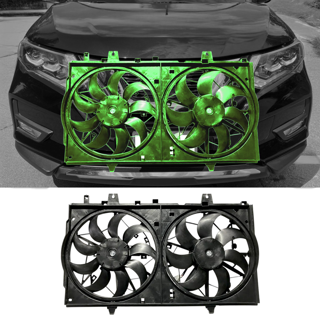 Fan Model Rouge 2014–2020 Nissan Rogue Fan Assembly w/Shroud