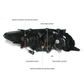 Pair 2011-2013 Toyota Corolla / Headlights with LED DRL