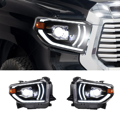 Pair 2014-2021 Toyota Tundra / LED Headlights with LED Lens