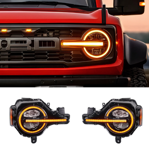 Pair 2021-2024 Ford Bronco / LED Headlights