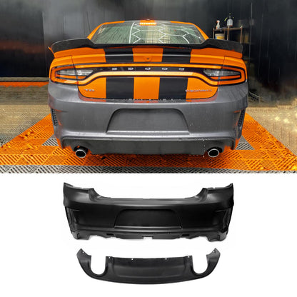 2015-2023 Dodge Charger / 21+SRT Style Rear Bumper with Diffuser