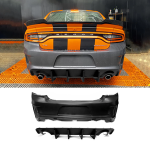 2015-2023 Dodge Charger / 21+SRT Style Rear Bumper with Diffuser