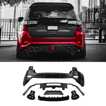 2014-2021 Jeep Grand Cherokee / SRT Style Rear Bumper with Diffuser