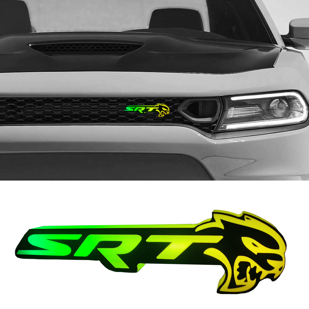 2008-2023 SRT Hellcat Emblem Logo / RGBW Flow Series LED Badge